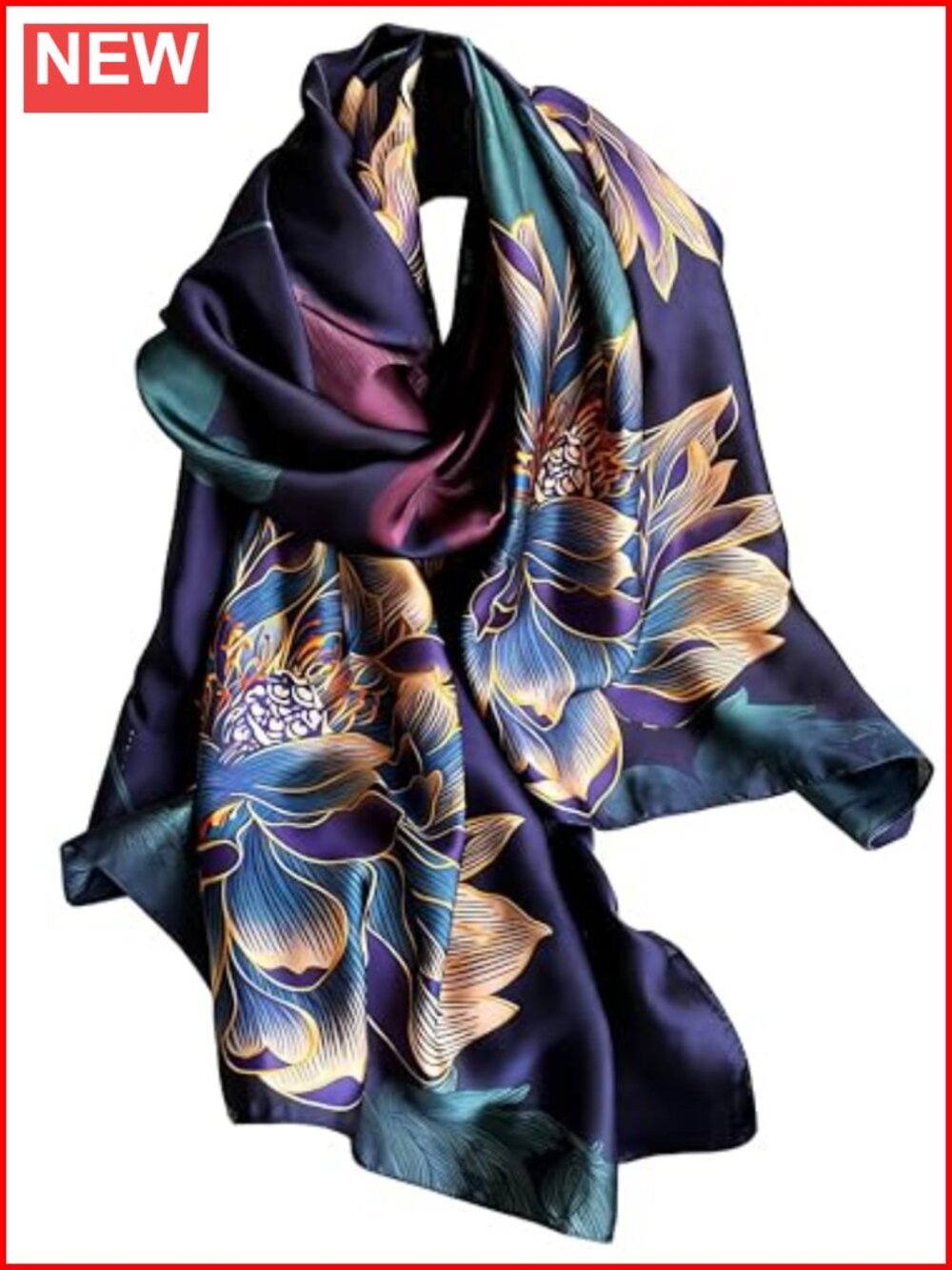 Satin Scarf Wrap Shawl Hair Accessory Women Lightweight 70.8x35.4